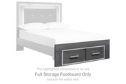 Lodanna - Full Storage Footboard - Gray
