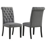 Alana Fabric Upholstered Dining Side Chair Grey (Set of 2)