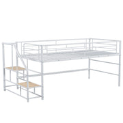 Loft Bed With Storage Stairs And Metal Frame