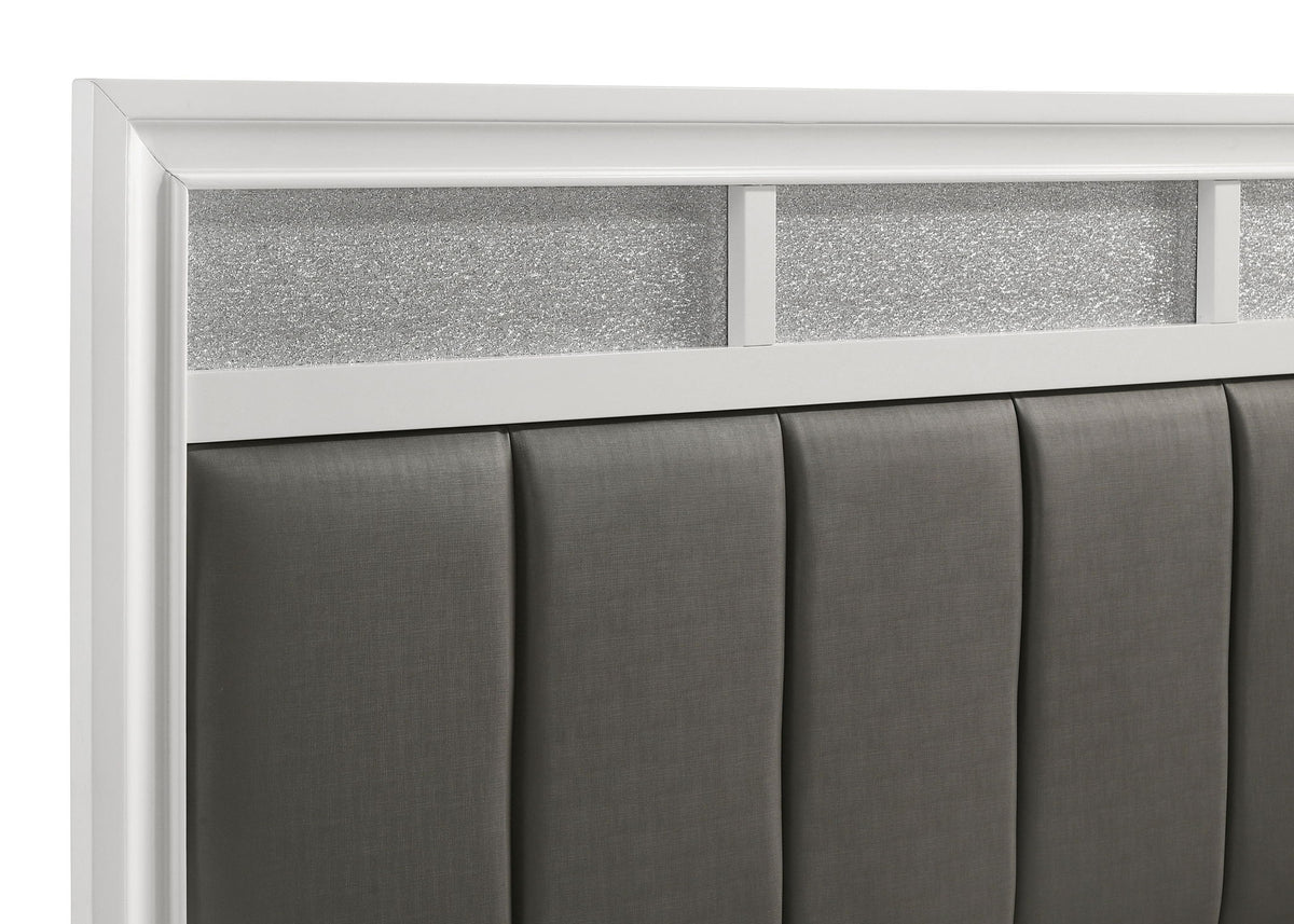 Barzini Wood Queen Panel Bed White