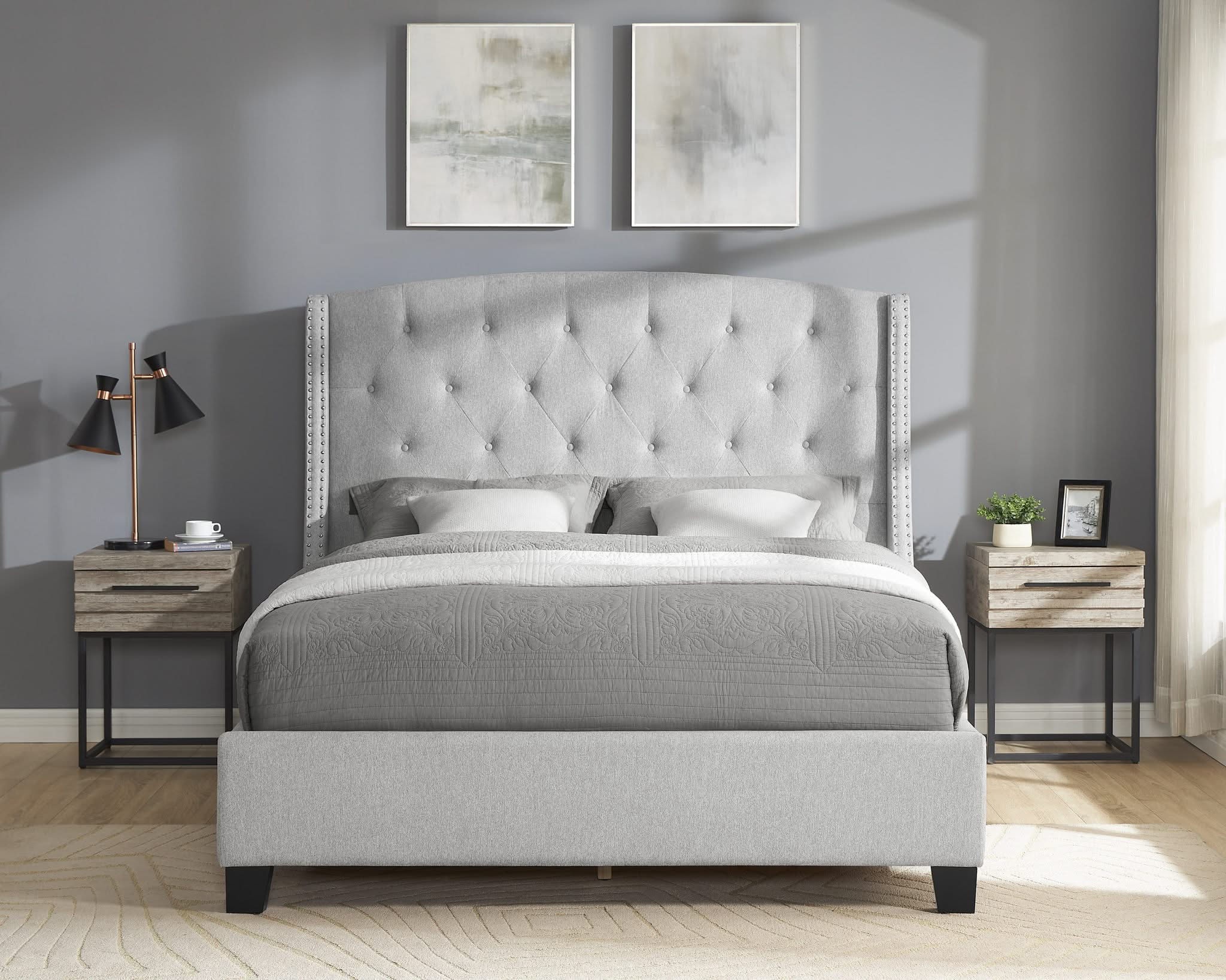 Eva - Queen Bed- Dove