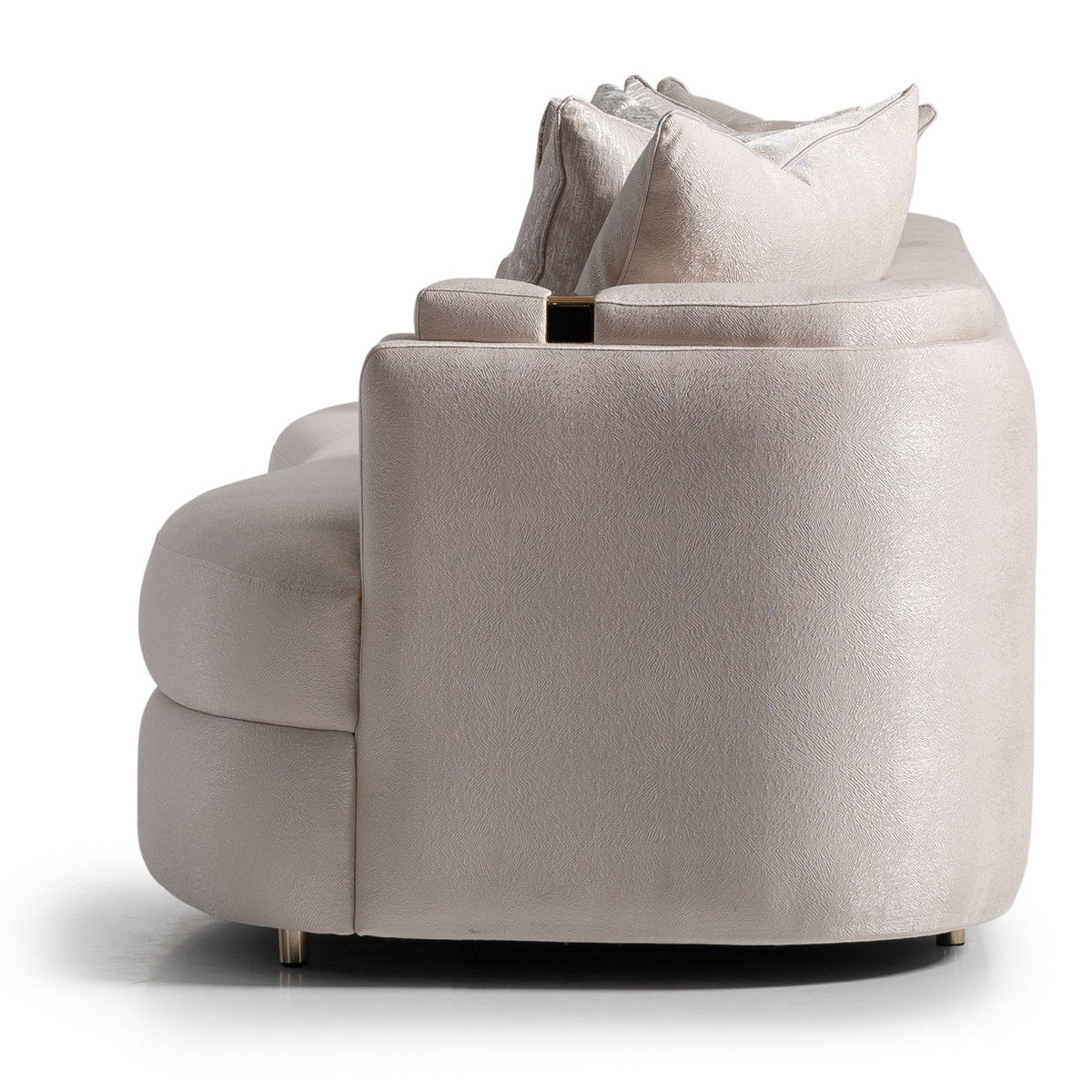 Carmela - Mansion Sofa - Almond / Gold
