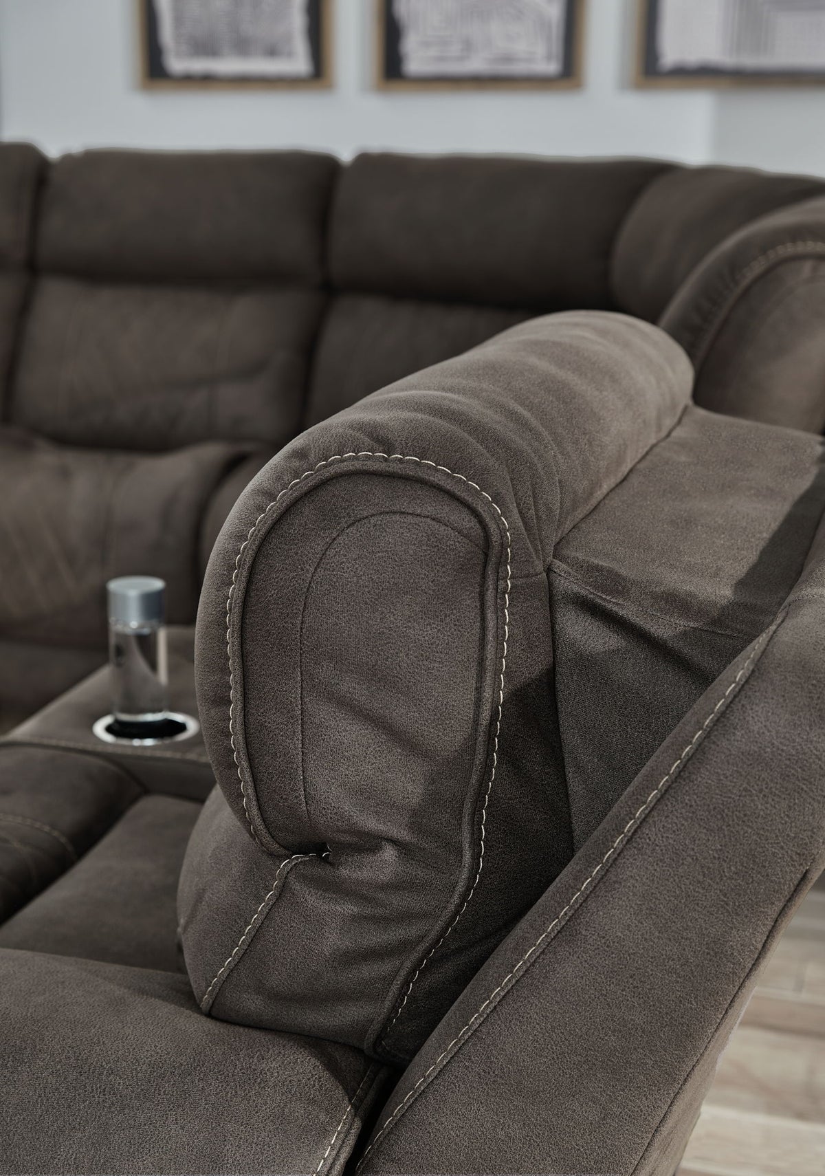 Hoopster - Pwr Armless Rec W/Adj Headrest - Gunmetal