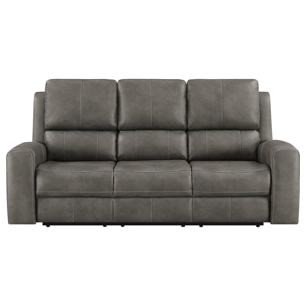 Brickston Triple Power Reclining Sofa Charcoal