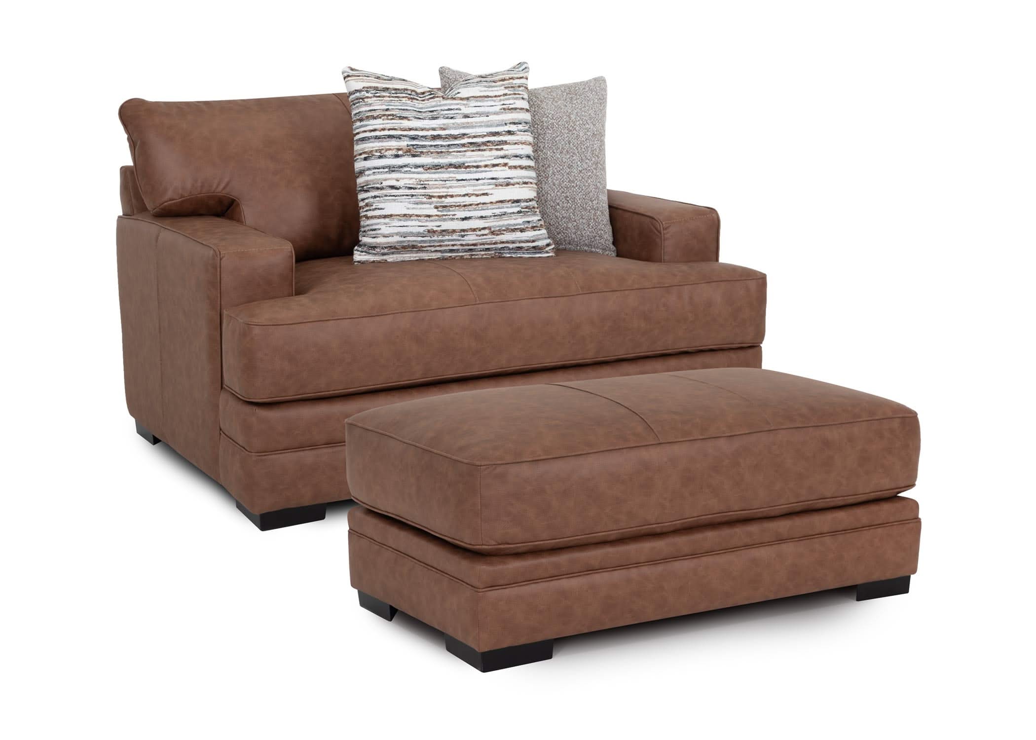 Duvall Saddle Chair & 1/2 with Reversible Cushions and Deep Seating
