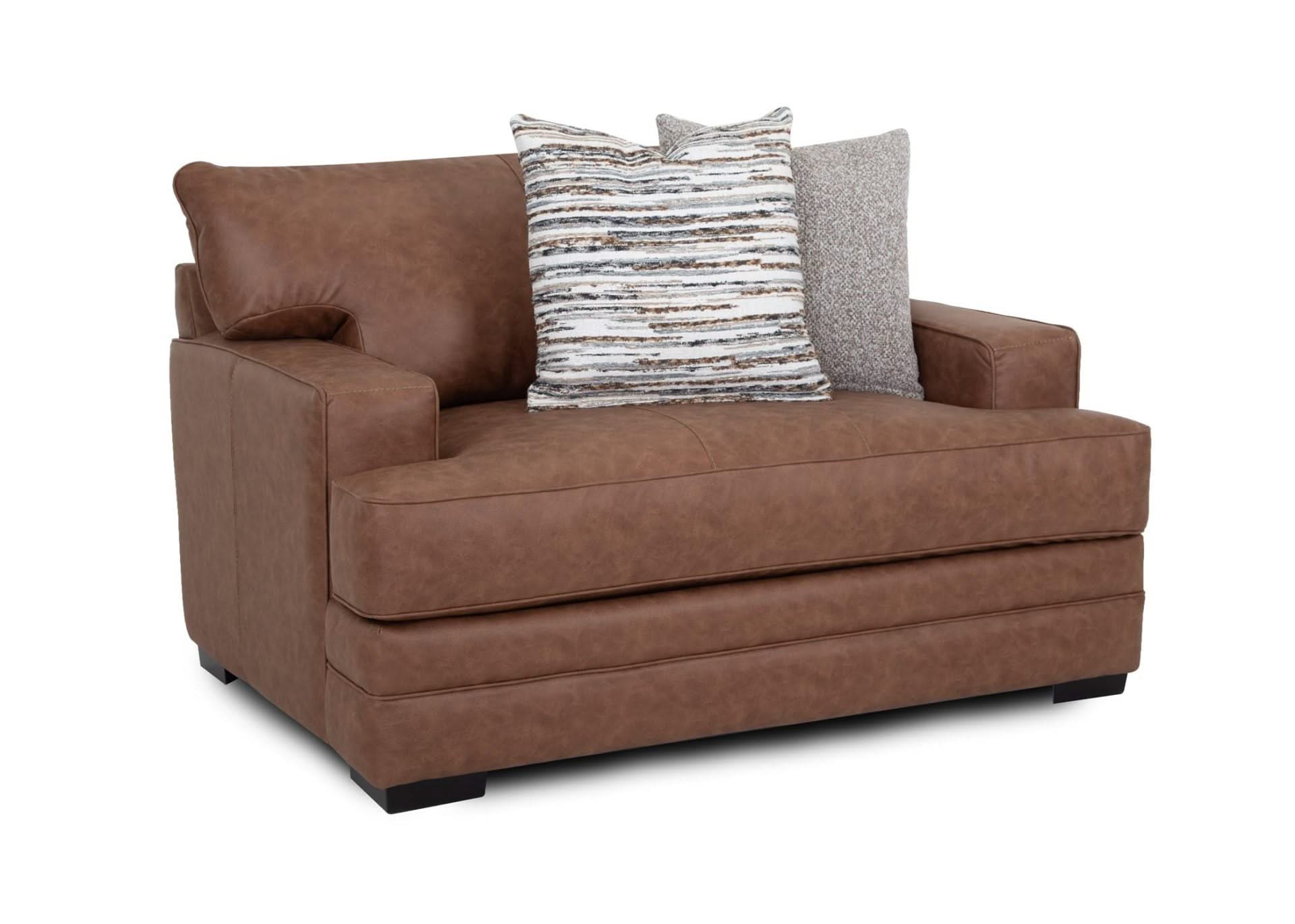 Duvall Saddle Chair & 1/2 with Reversible Cushions and Deep Seating