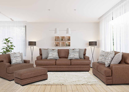 Duvall Saddle Living Room Set with Sofa and Loveseat