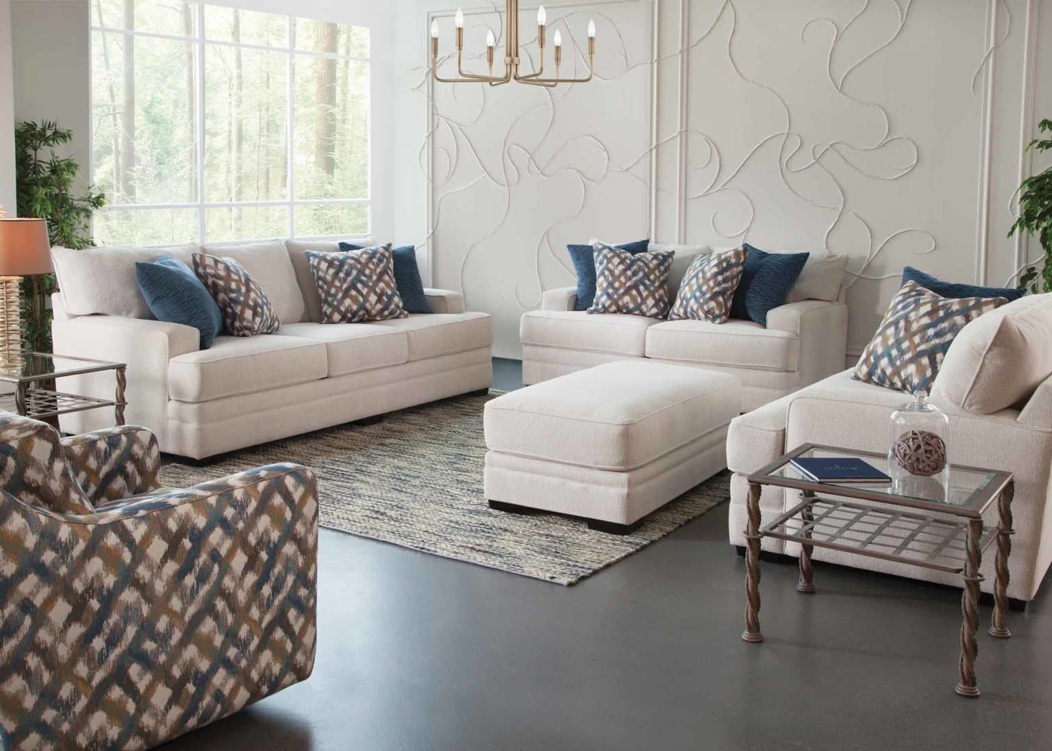 Orlando Snow Chair & 1/2 with Reversible Cushions and Deep Seating
