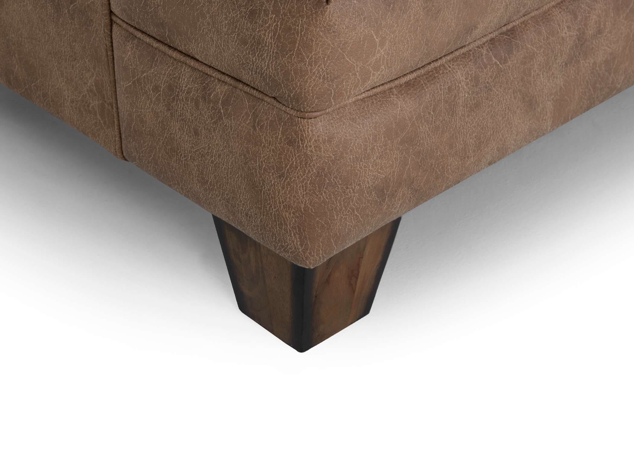 Monaco Rustic Fabric Loveseat with Rolled Arms