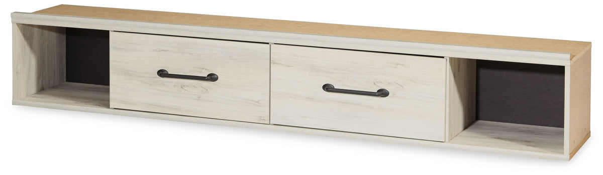 Cambeck - Queen/King Side Storage With Rail - Whitewash
