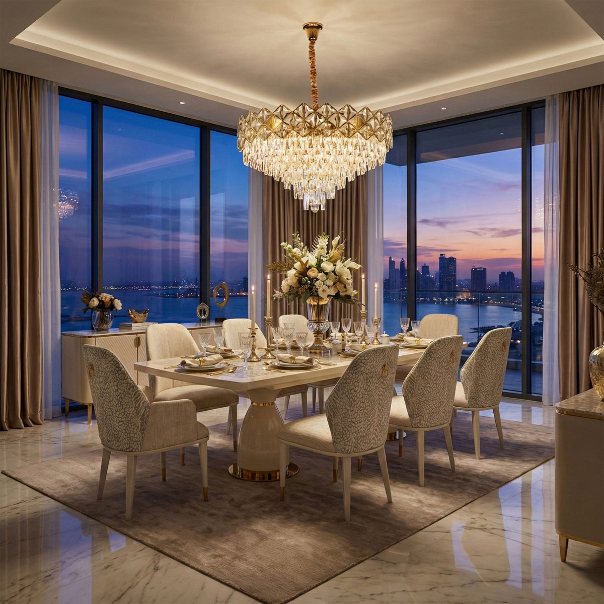 Michael Amini Lighting - Regalia 21-Light Crystal Chandelier - Gold