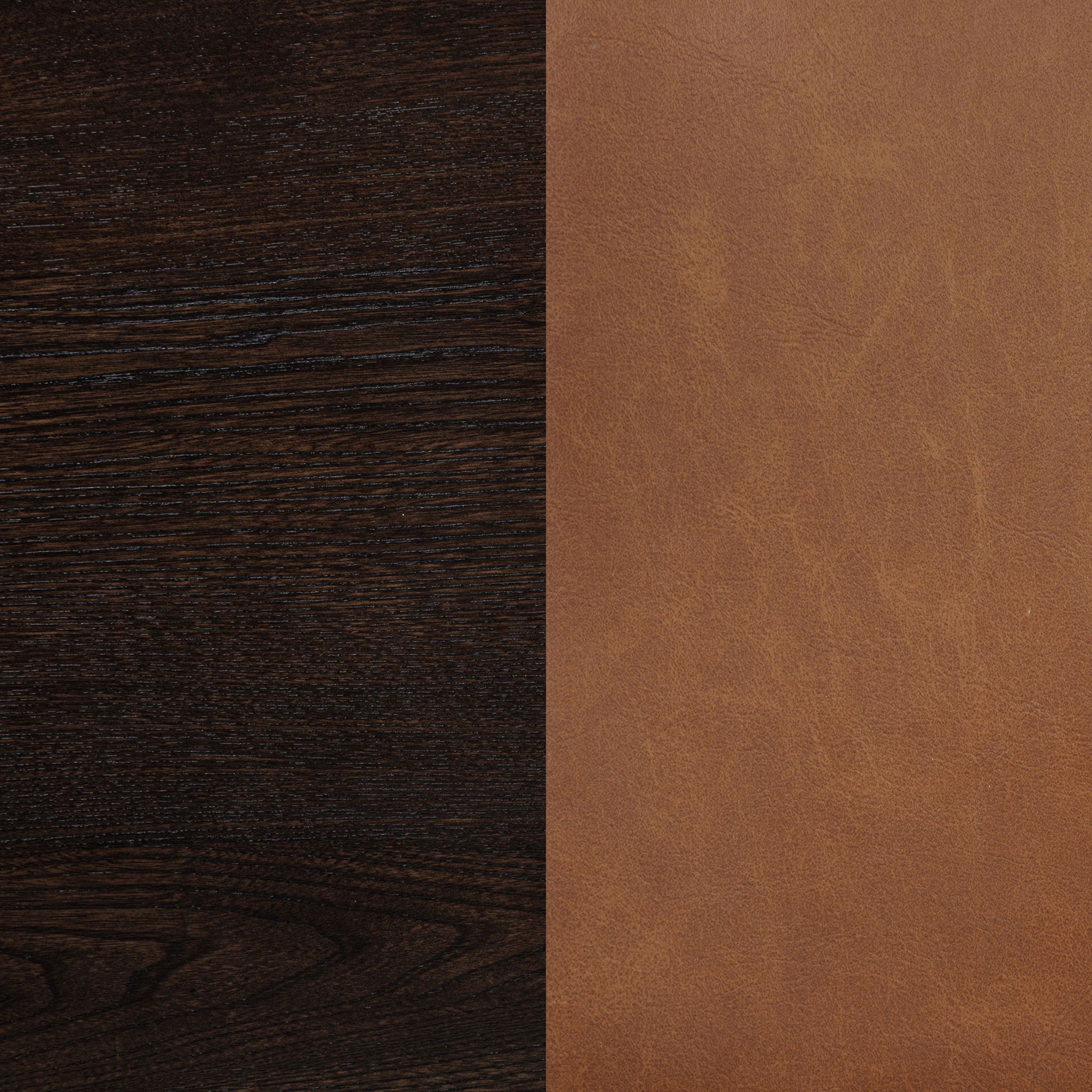 Tegan Faux Leather Upholstered Counter Height Chair Cognac (Set of 2)