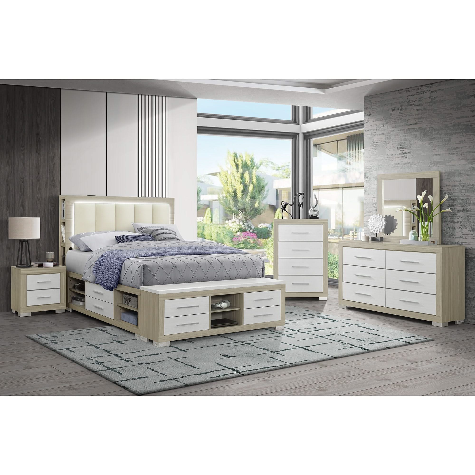 Messa - Bed With Storage Features And LED Lighting