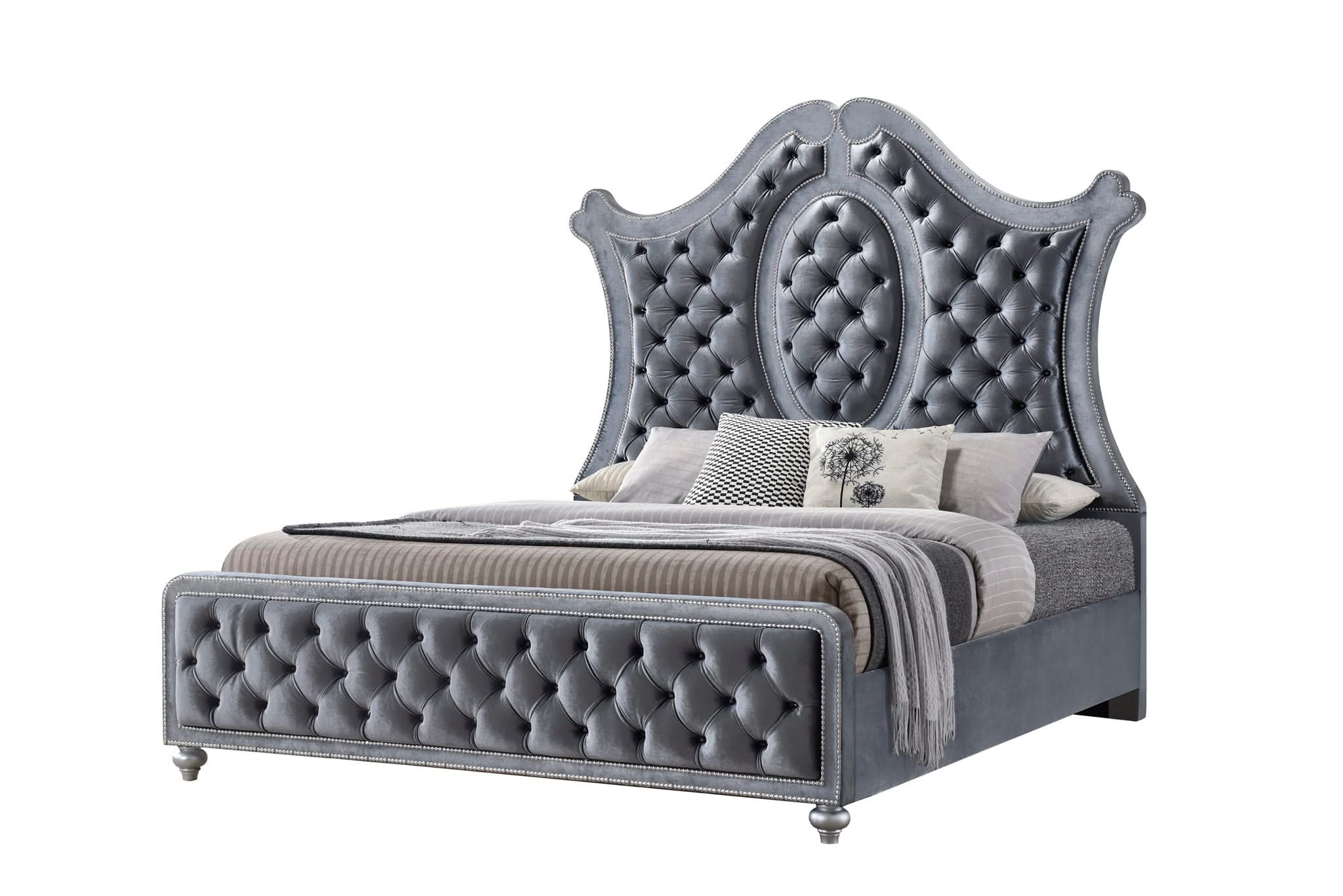 Voltare - Queen Bed - Gray