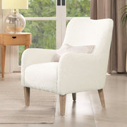 Nimbus - Curved Accent Chair - Ivory White