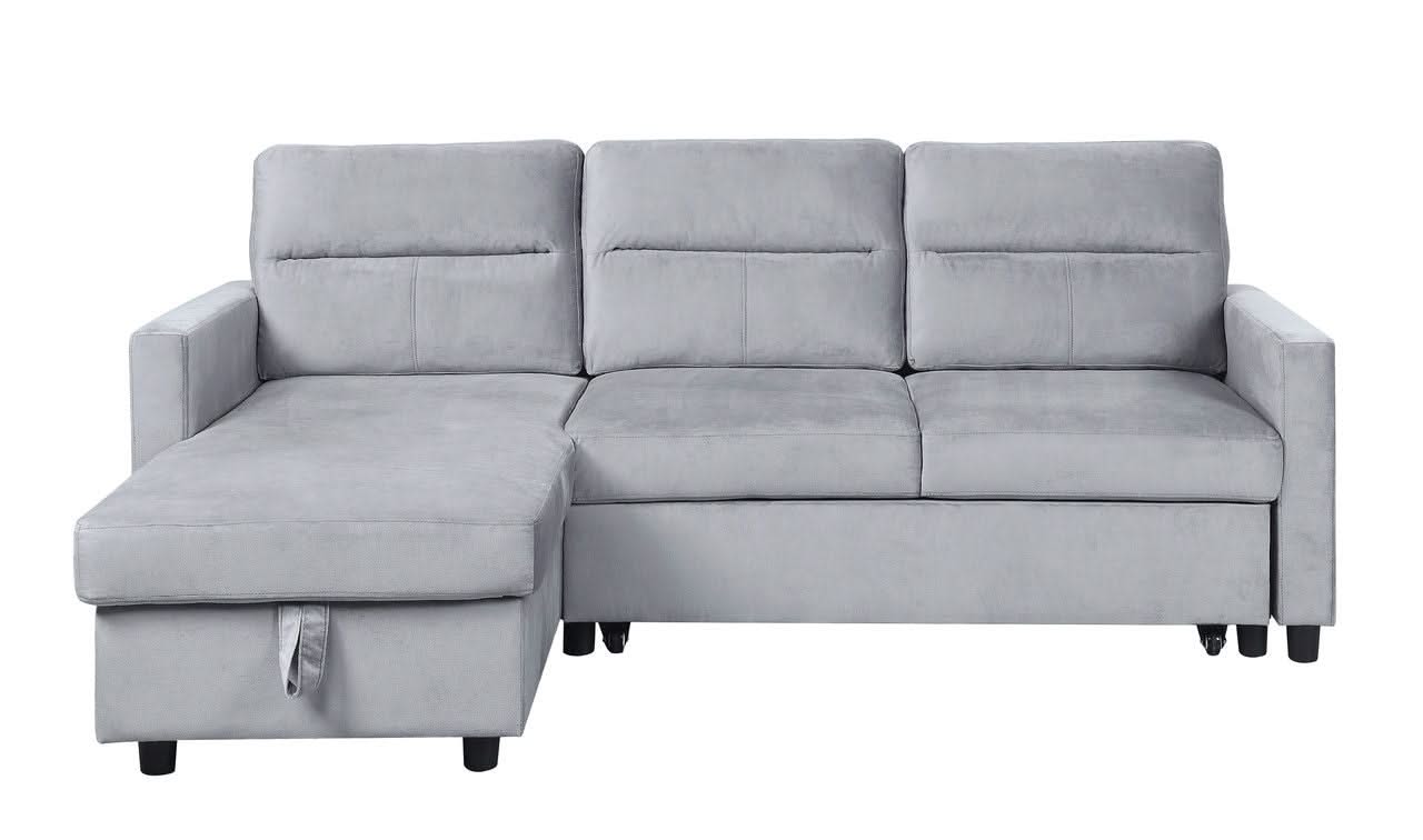 Ivy - Reversible Sleeper Sectional Sofa With Storage Chaise And Side Pocket