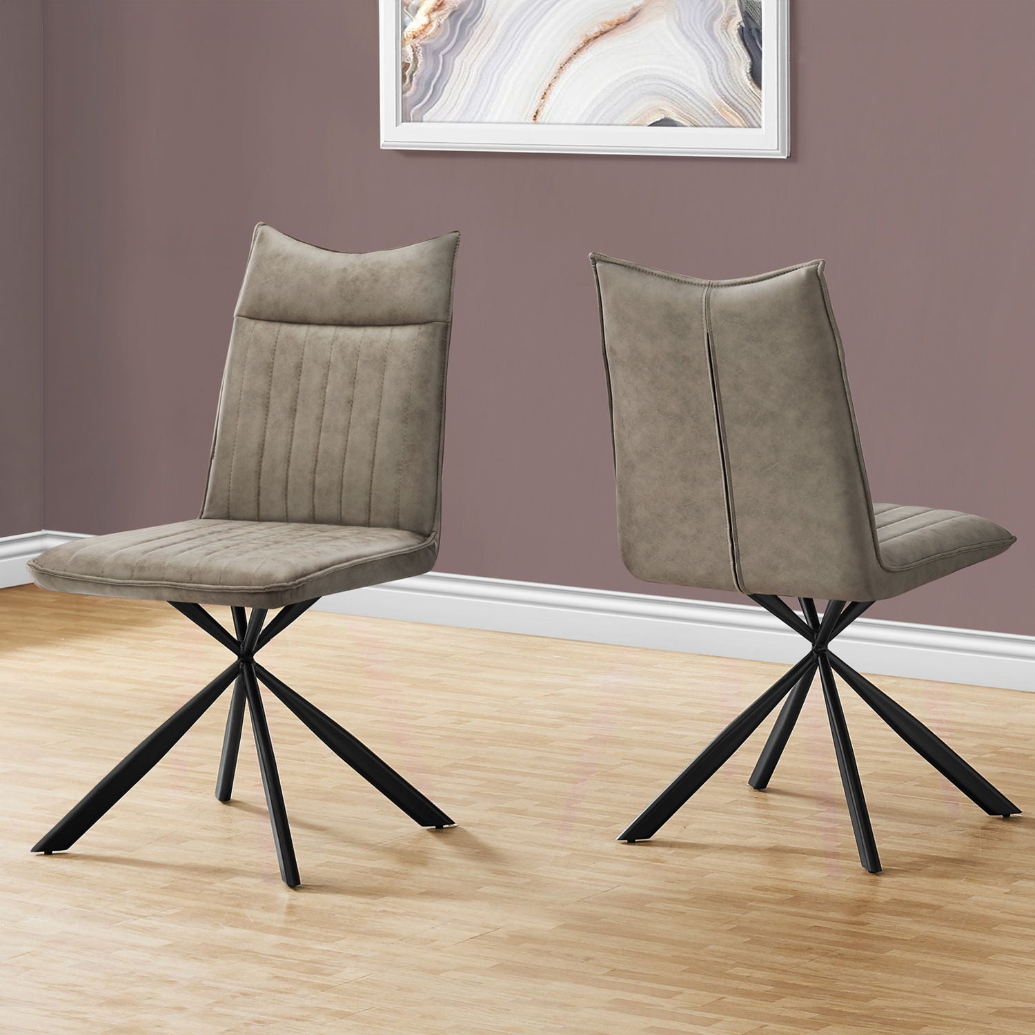 Dining Chair, Side, Upholstered For Dining Room, Modern