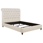 Devon 57-inch Upholstered Eastern King Panel Bed Beige