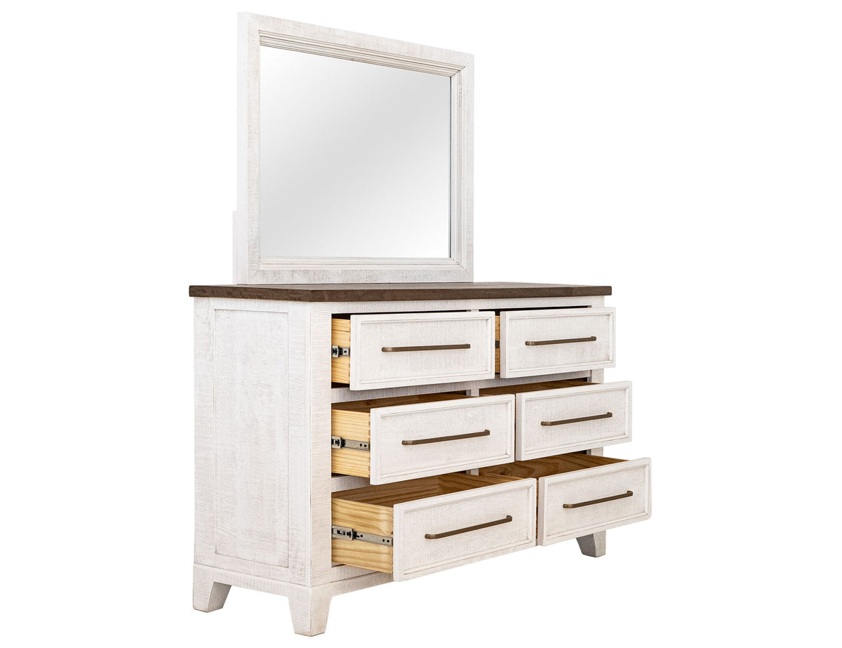 Stoa - Mirror - White / Brown