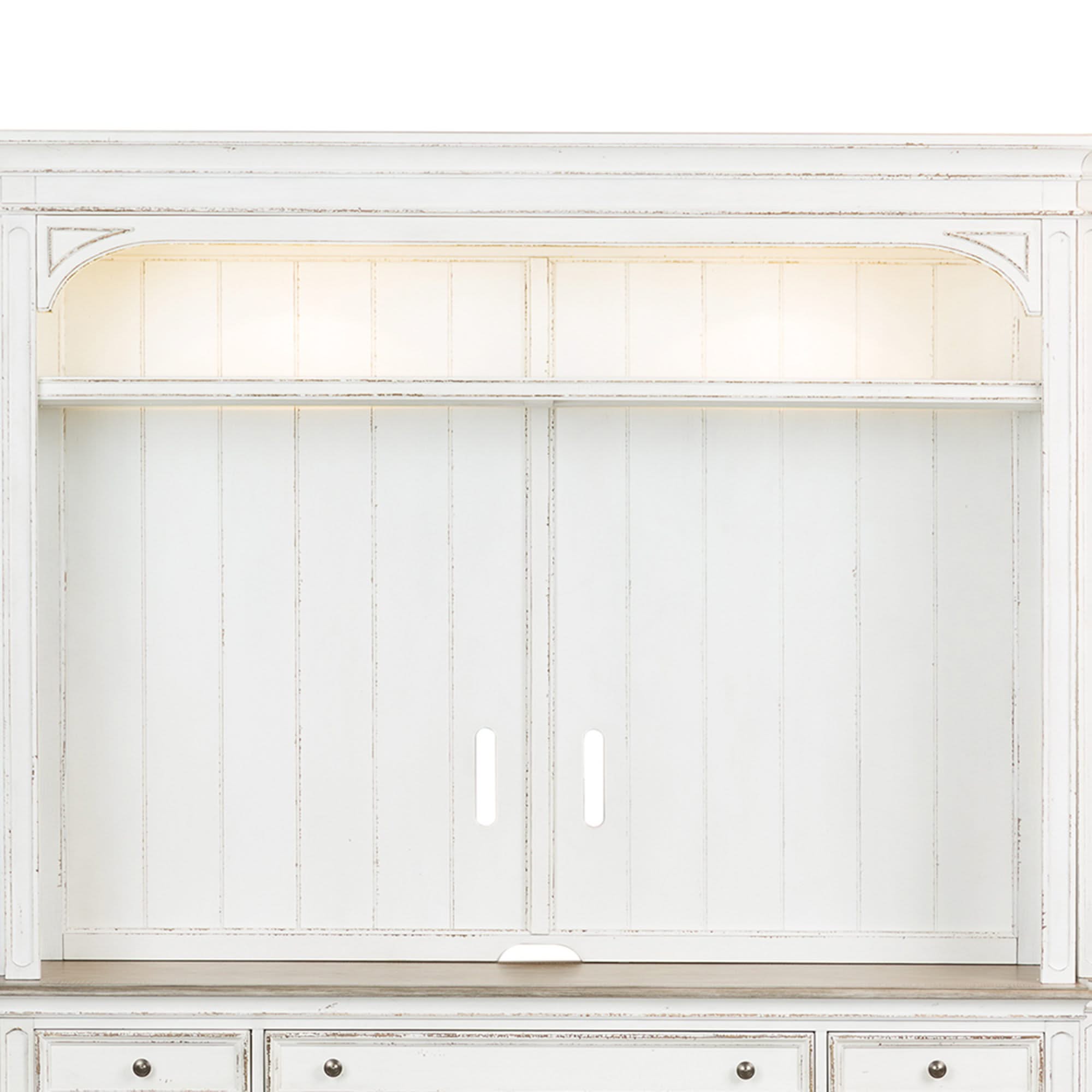 Magnolia Manor - Entertainment Hutch - Antique White