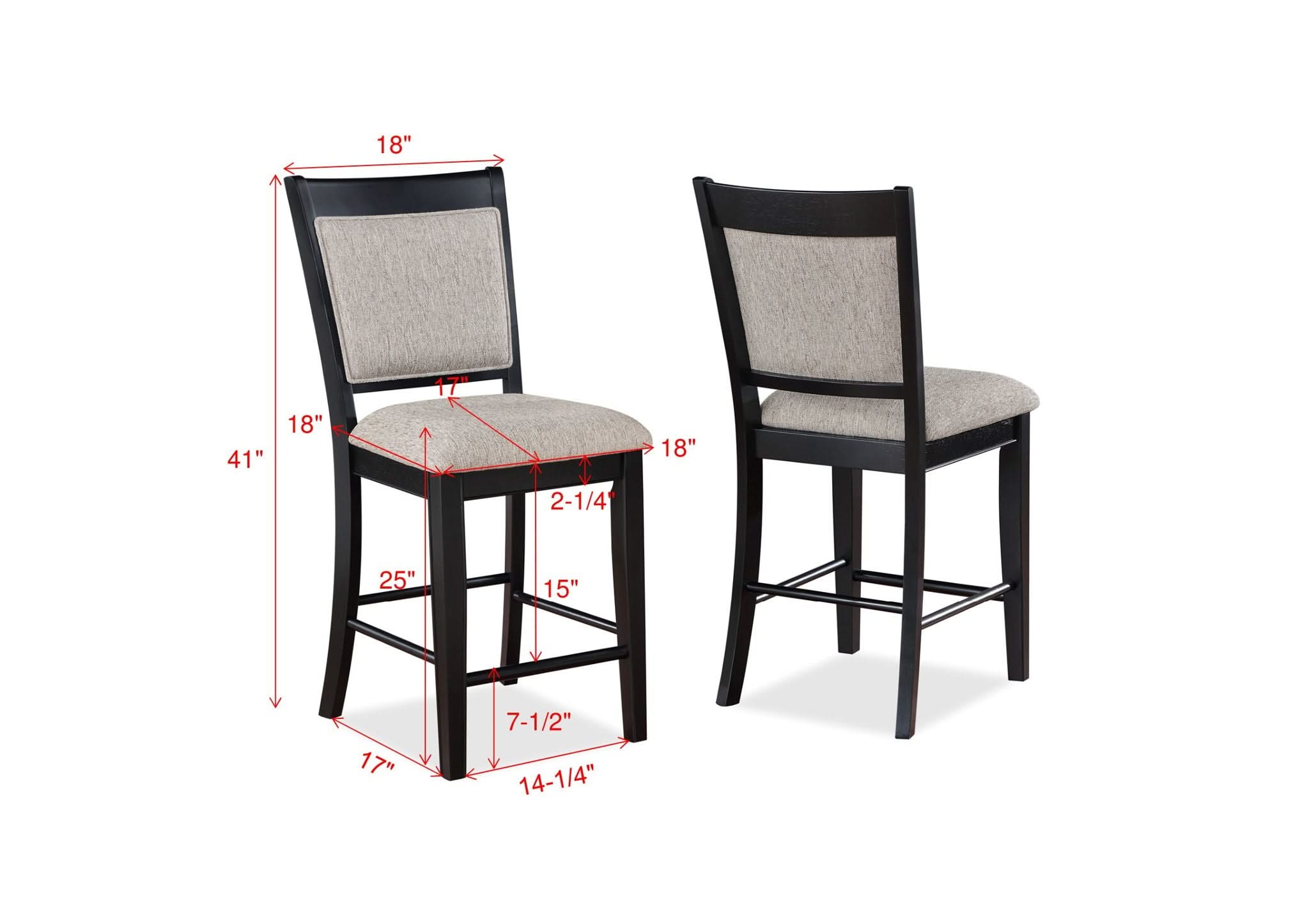 Fulton - Counter Height Chair (Set of 2) - Light Gray