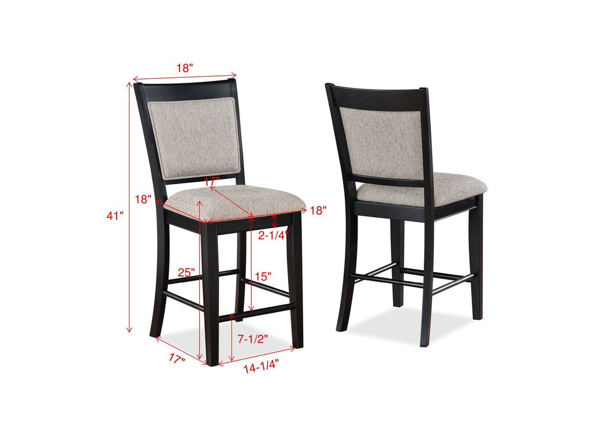 Fulton - 6 Piece Dining Room Set - Light Gray
