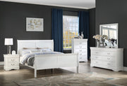 Louis Philip - King 5 Piece Bedroom Set - White