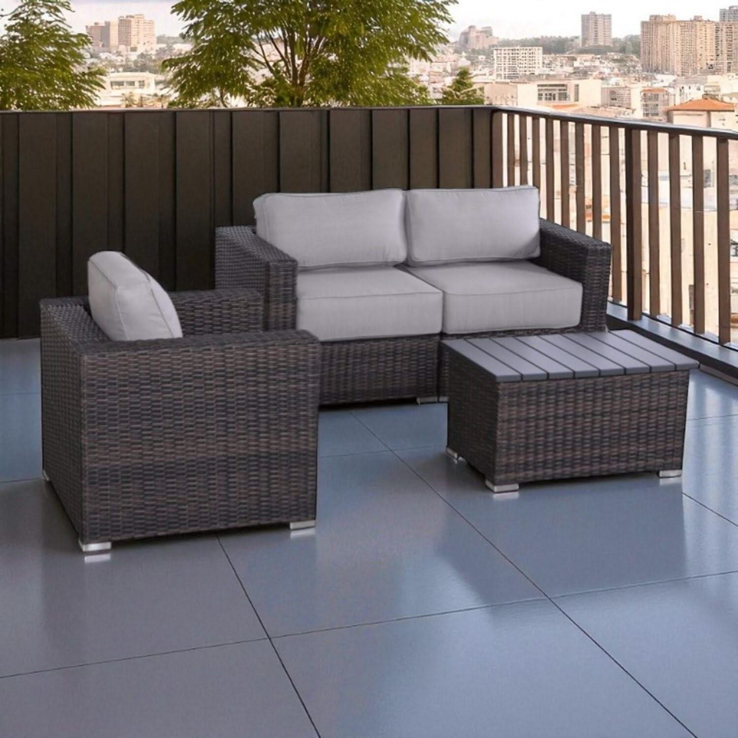 Stylish Sofa Seating Group With Cushions Perfect For Outdoor Gatherings