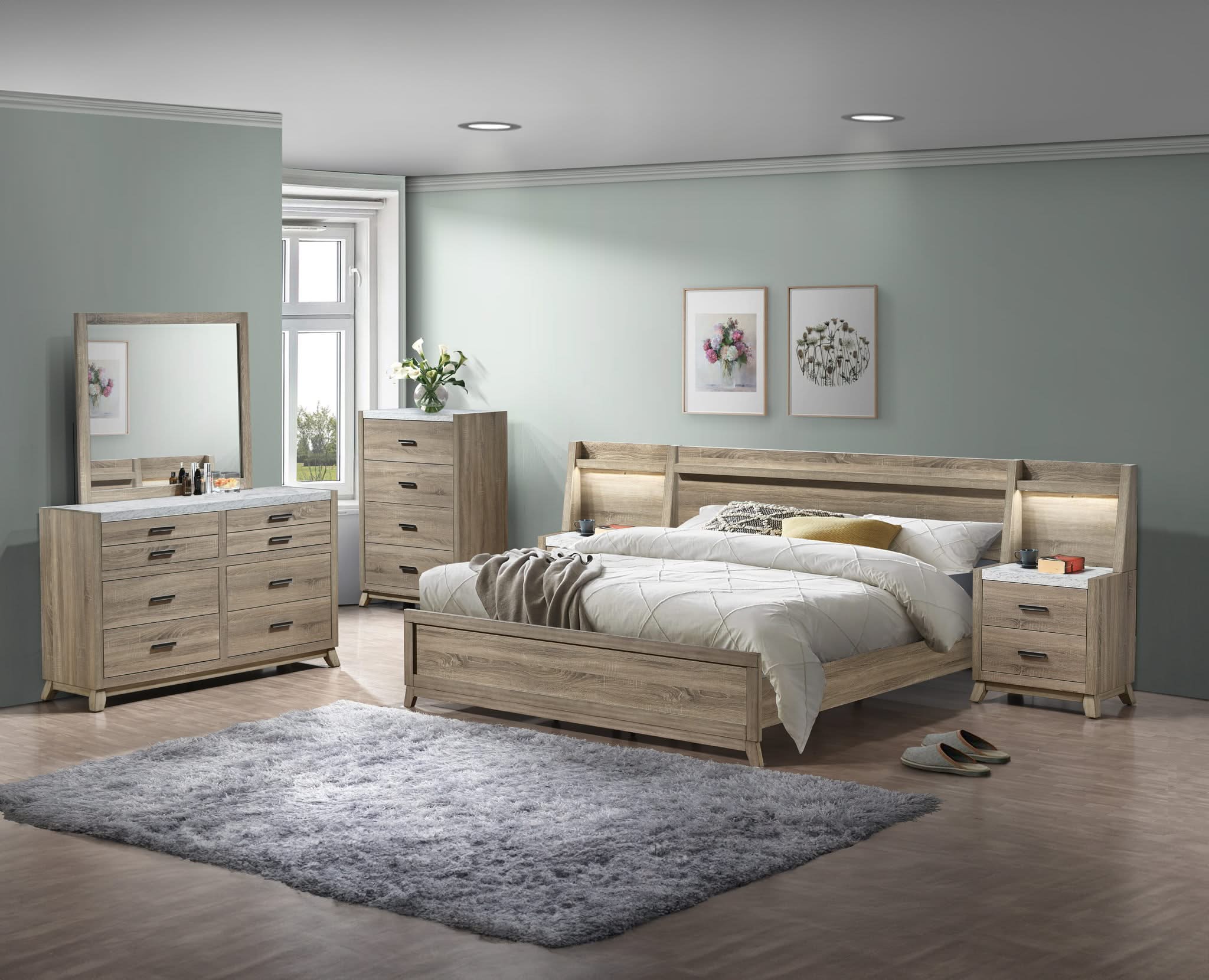 Tilston - Queen 4 Piece Bedroom Set - Natural