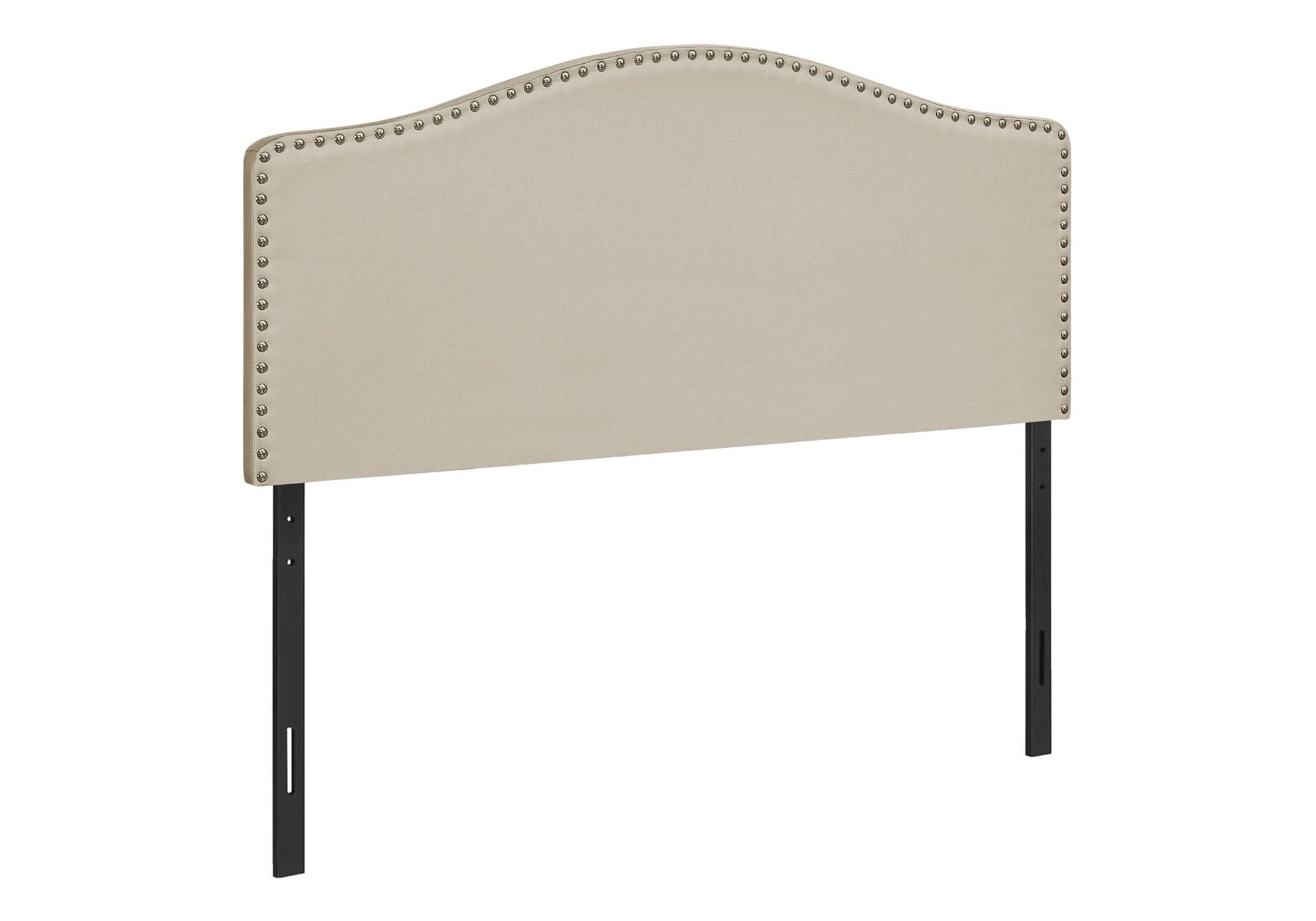 Full Size, Bed Headboard Only, Upholstered, Transitional - Beige