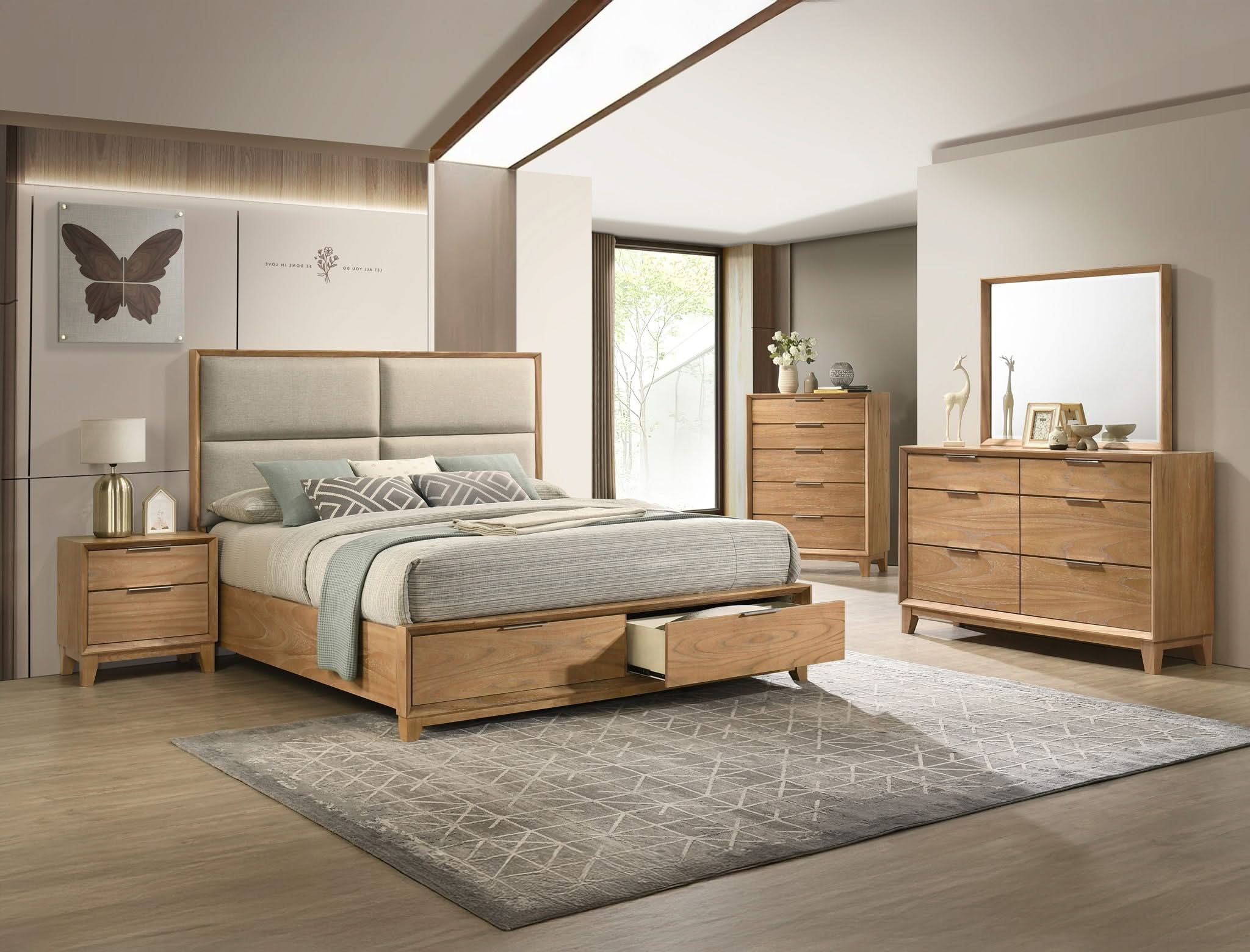 Florian - Dresser & Mirror - Natural