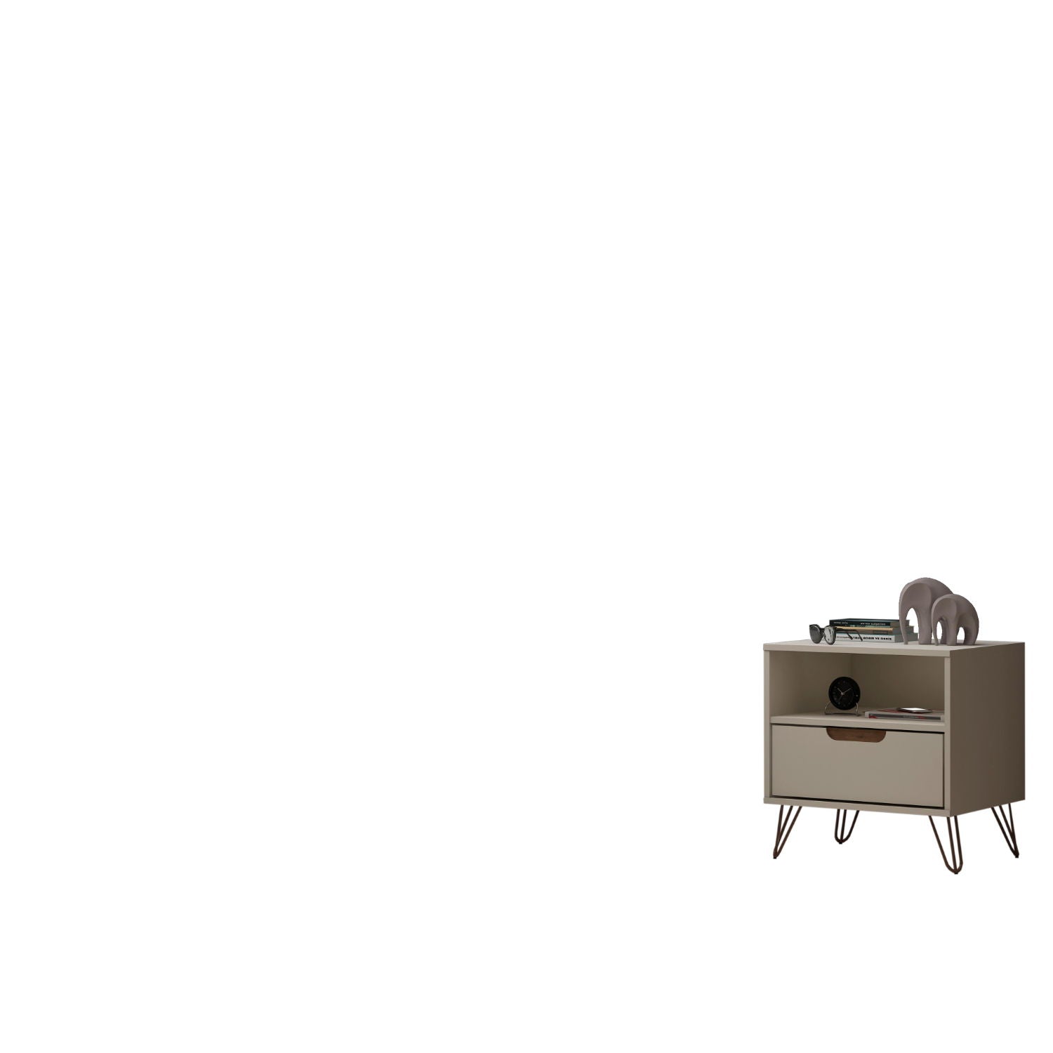 Rockefeller - Nightstand With 1 Drawer - Off White