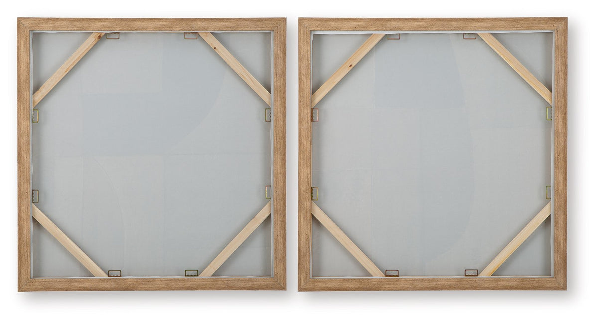 Bexlen - Wall Art Set (Set of 2) - Tan / Taupe / Black