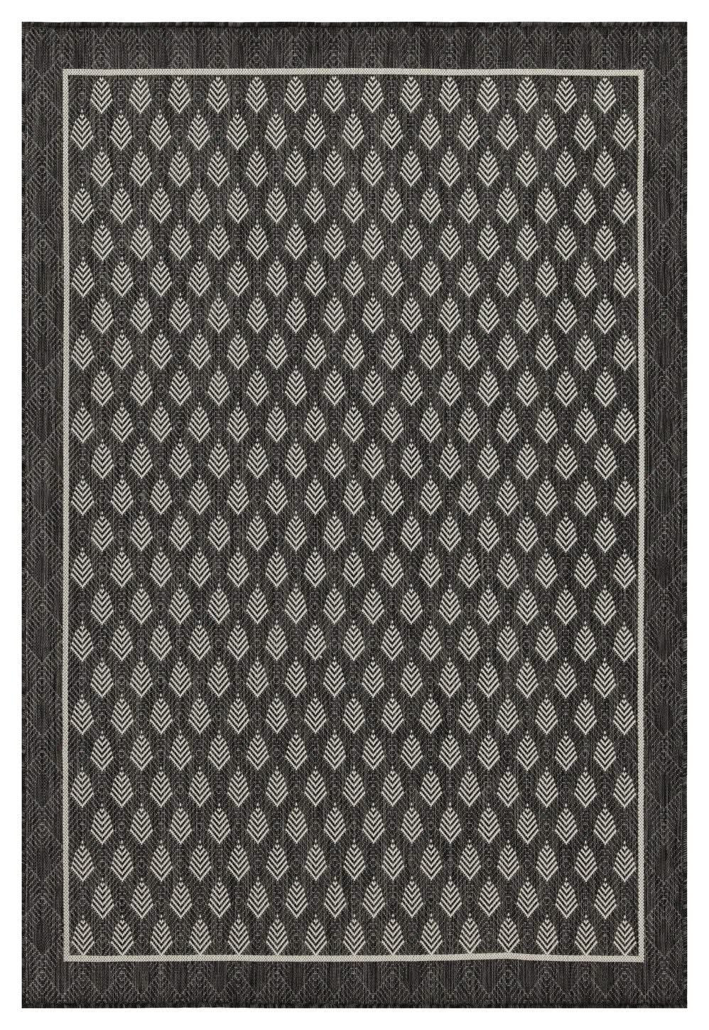 Sunshine - 5'3" X 7'3" Indoor, Outdoor Polypropylene Area Rug - Anthracite