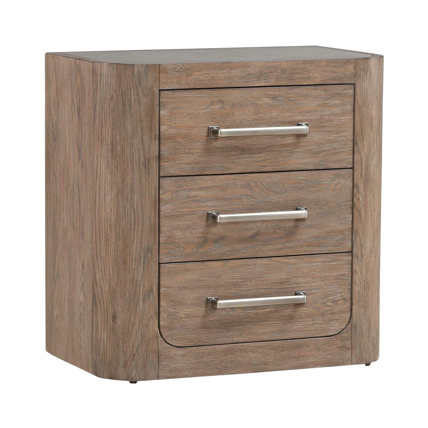South Bend - Nightstand With Charging Station - Burnished Clay