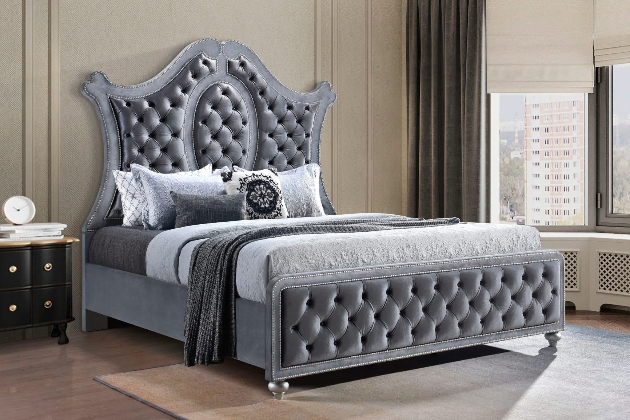 Cameo - King 5 Piece Bedroom Set - Gray