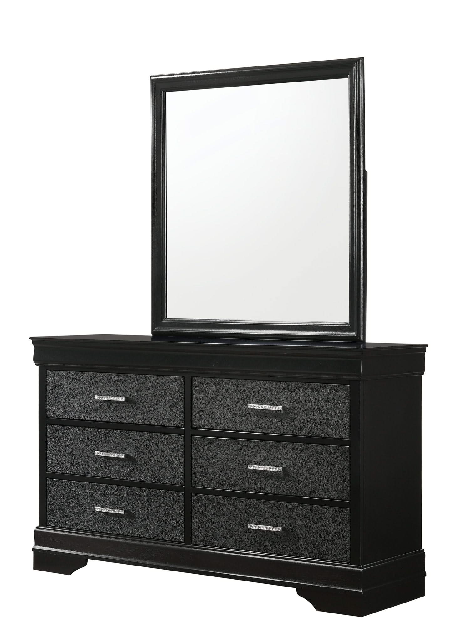 Amalia - Twin 5 Piece Bedroom Set - Black