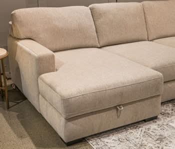 Stringer - LAF Corner Chaise With Storage - Sand