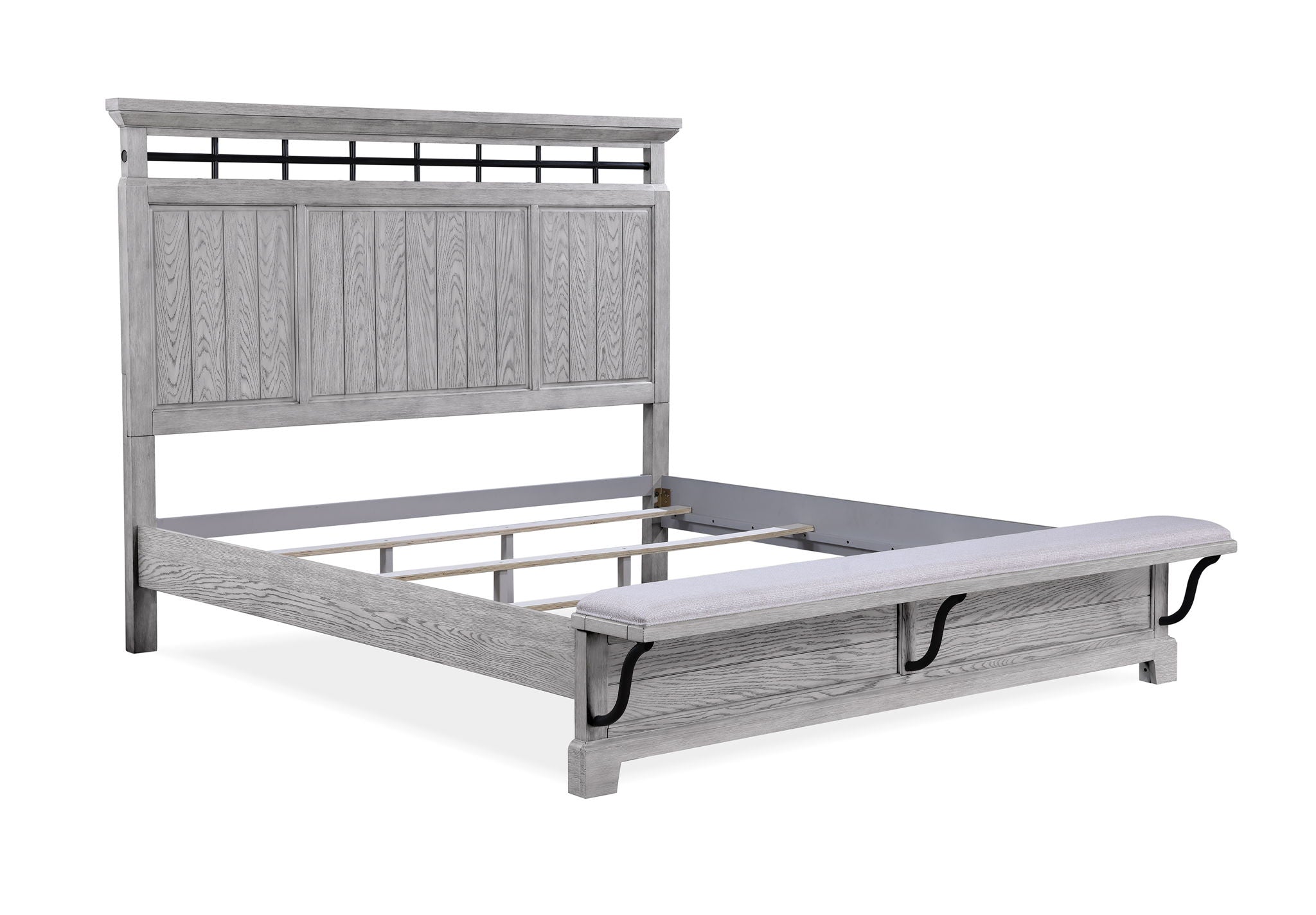 Beckett - King 5 Piece Bedroom Set - Greige