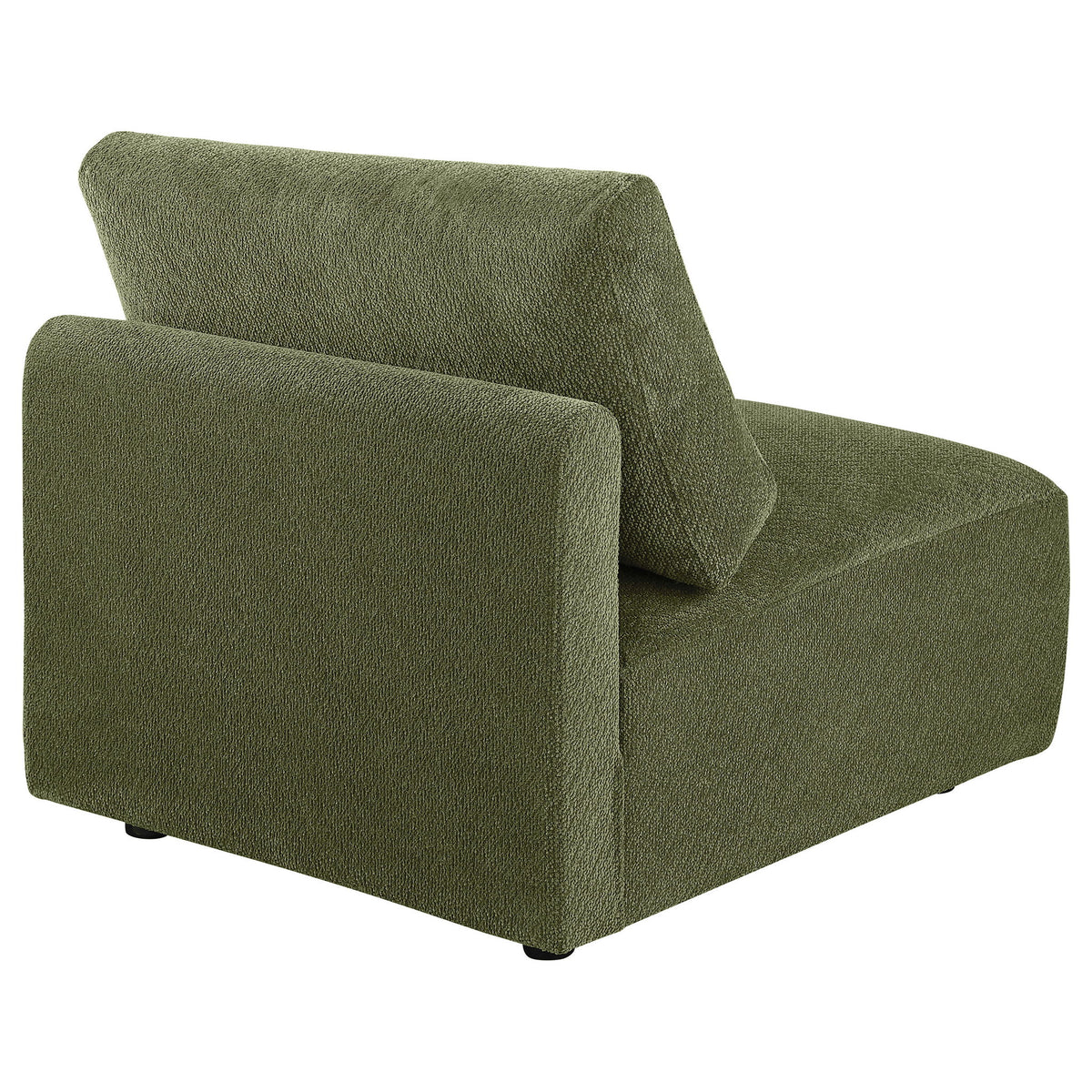 Elysia Chenille Upholstered Modular Armless Chair Green