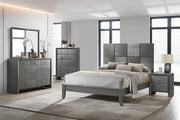 Denker - Twin 5 Piece Bedroom Set - Gun Metal