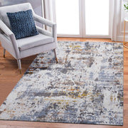Payas - 6' X 9' Abstract Area Rug - Ivory / Blue