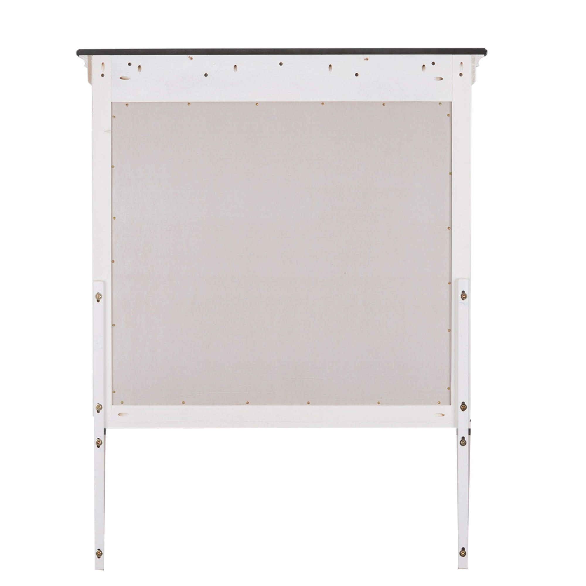 Allyson Park - Crown Mirror - Wirebrushed White / Charcoal