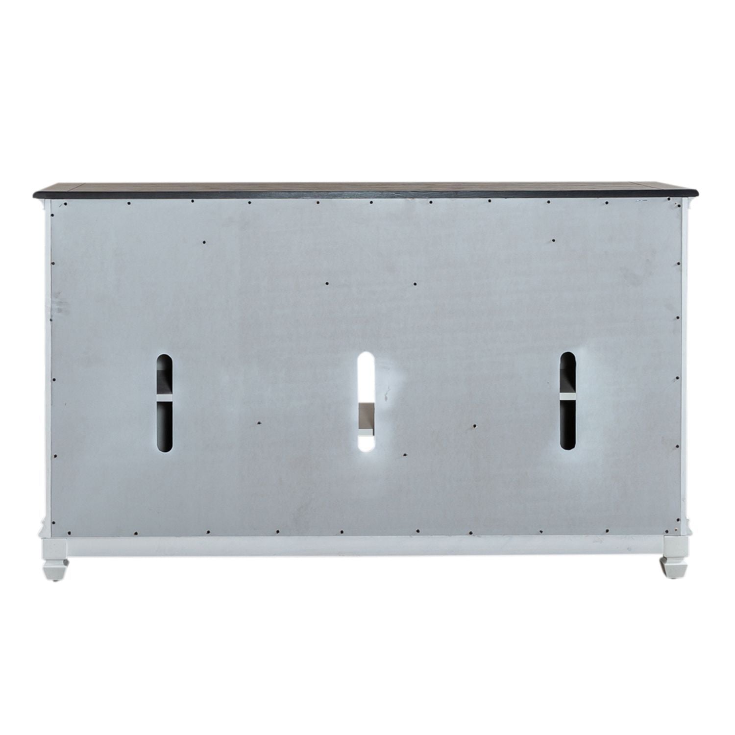 Allyson Park - 68" Highboy TV Console - Wirebrushed White / Charcoal