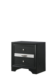 Regata - Nightstand - Black / Silver