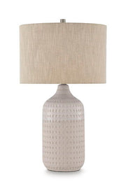 Capwich - Ceramic Table Lamp - Beige / White