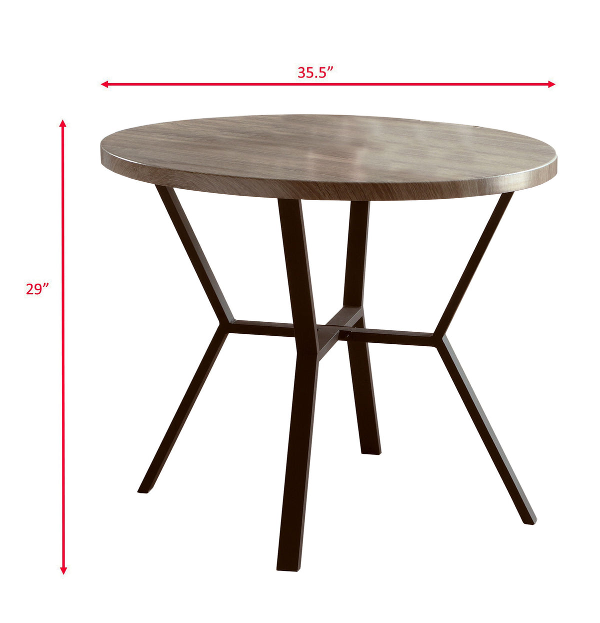 Blake - 5 Piece Round Dining Set - Light Brown