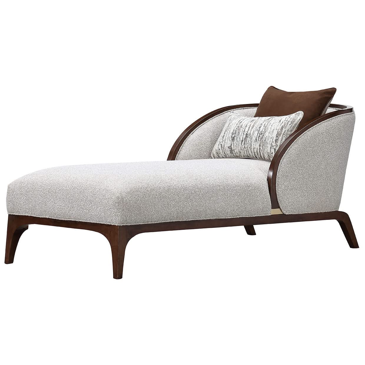 Houston - Chaise - Pebble / Walnut