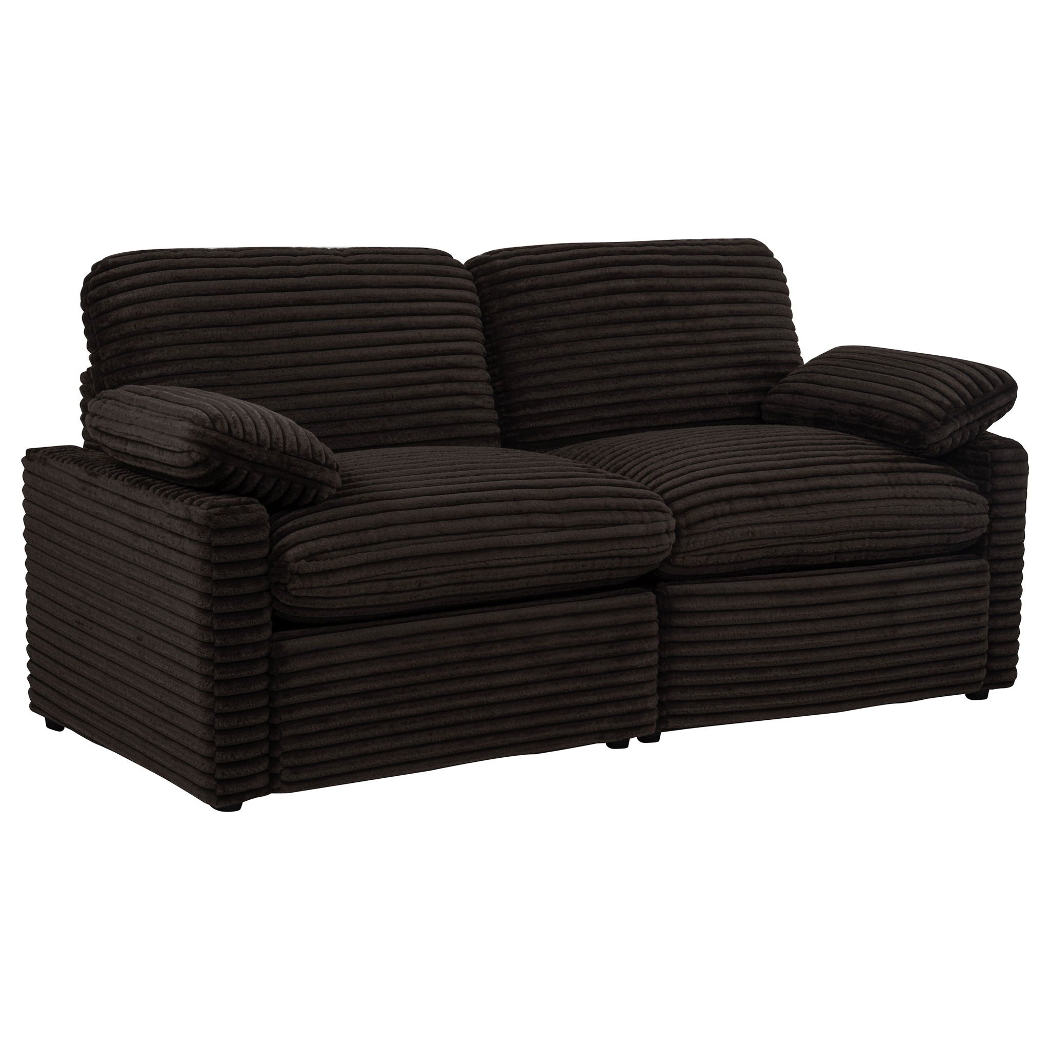 Collins Modular Power Loveseat Chocolate Brown