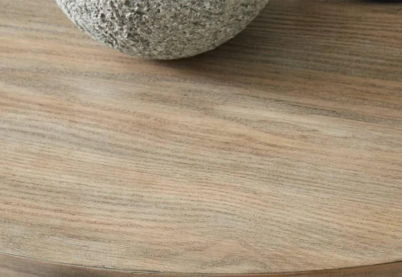 Aragon Light Brown Contemporary Round Coffee Table